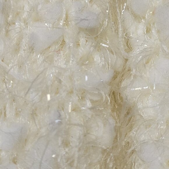 Sparkly White Faux Fur Open Front Knit Cardigan Sweater Size S and Size L - Picture 14 of 14